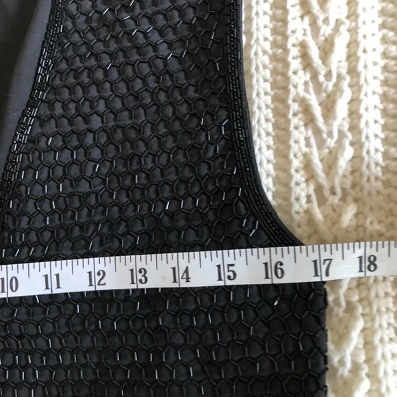 Sellecca Black vintage 80’s 90’s sequins glitter vest Medium adjustable back - Picture 9 of 11
